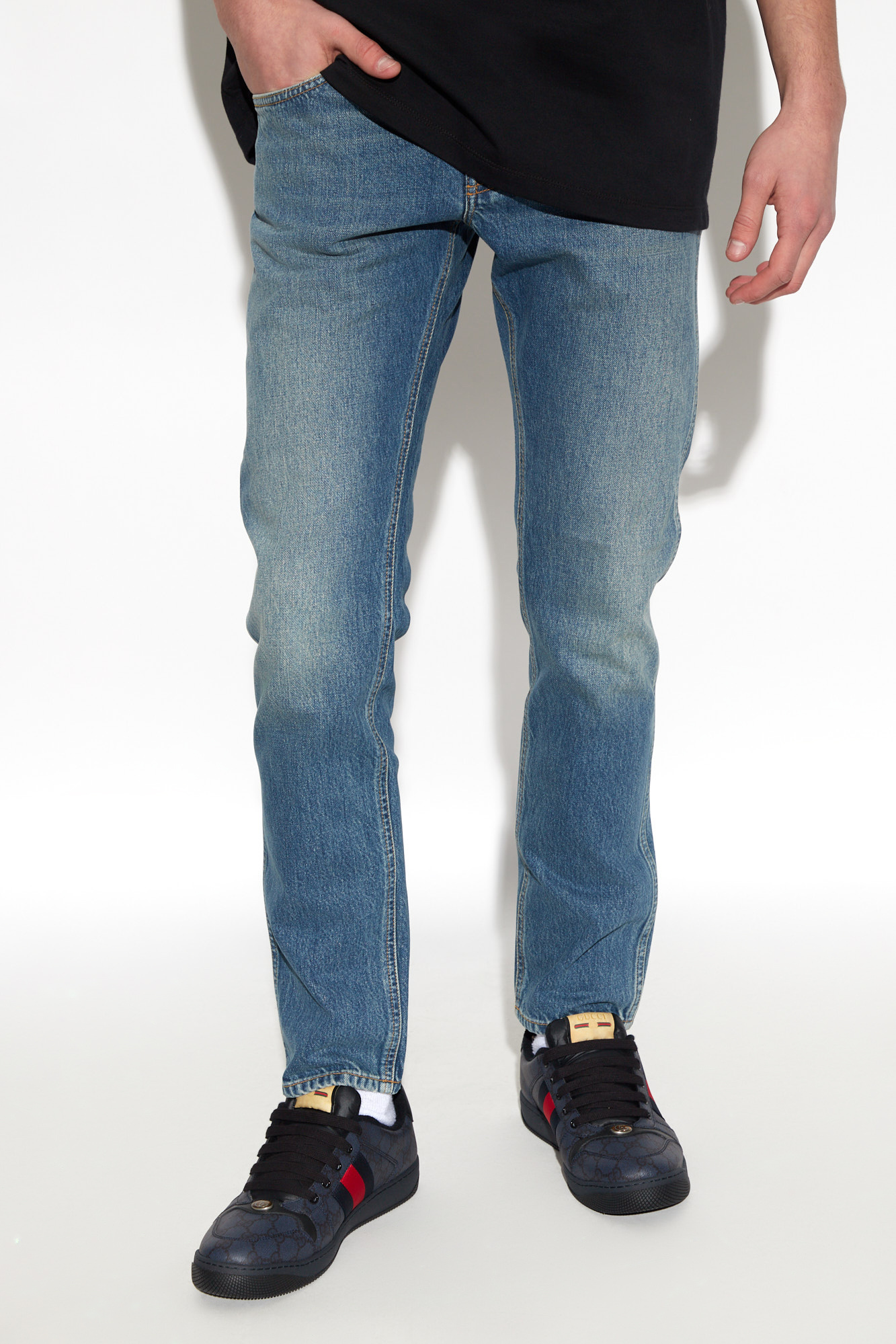 Blue Jeans with tapered legs Gucci Vitkac Canada